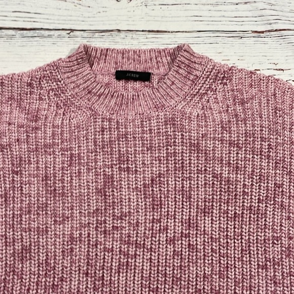J. Crew Pink Marled cotton-blend crewneck sweater - Picture 6 of 10